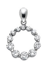very nice journey circle of life white gold baby charm  